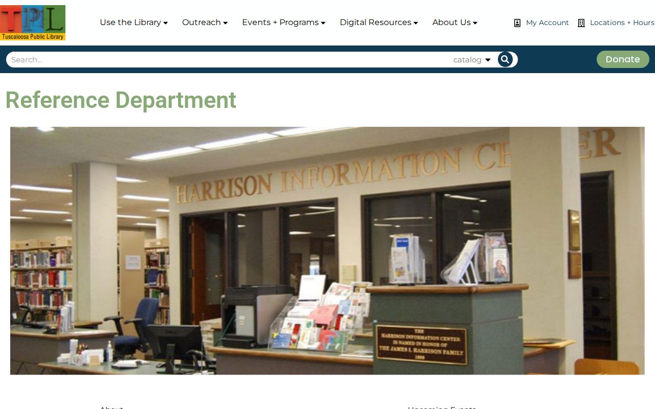 Tuscaloosa County city directory library reference department