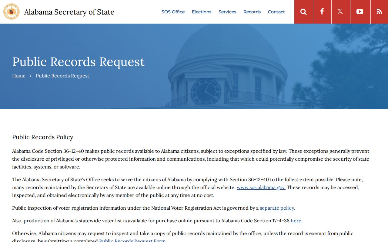 Tuscaloosa County neighbors research through Alabama Secretary of State records requests