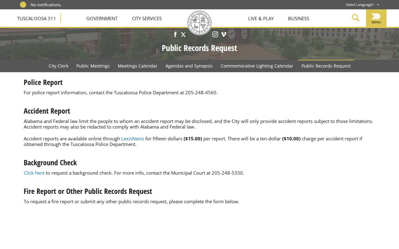Tuscaloosa County ZIP code directory city address records request